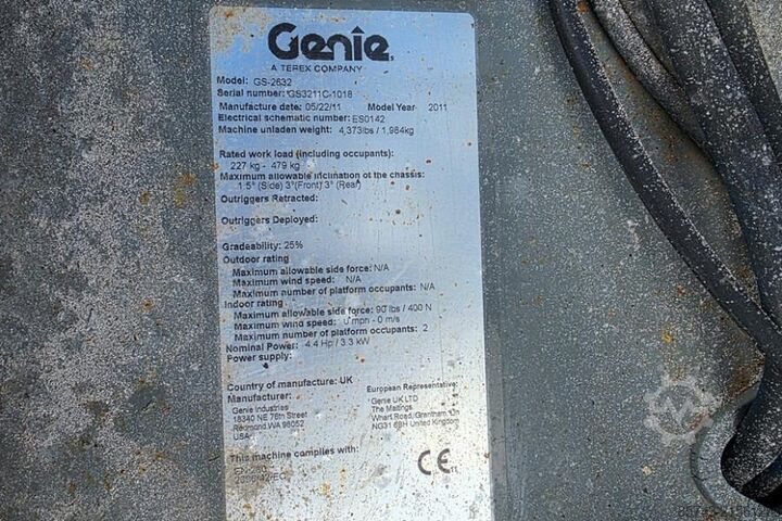 ładowarka Genie GS2632 Electric, Batteries 2025, 10m Working Heigh