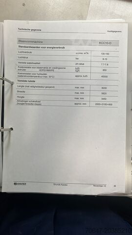 Blow molding machine with extruder Kautex Maschinenbau GmbH KCC10-D