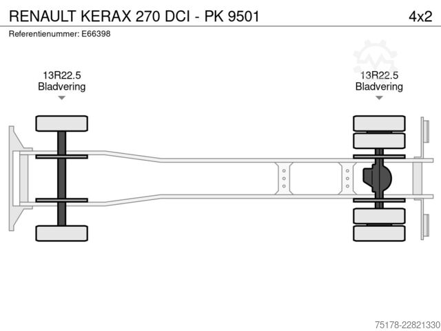 Kipper met kraan RENAULT KERAX 270 DCI - PK 9501