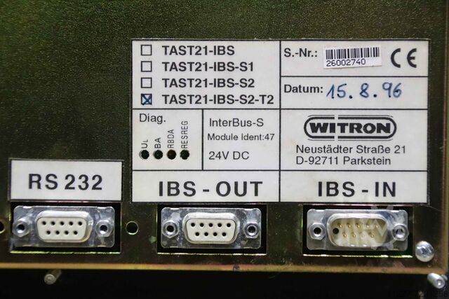Bedienteil Operator Panel Witron TAST21-IBS-S2-T2