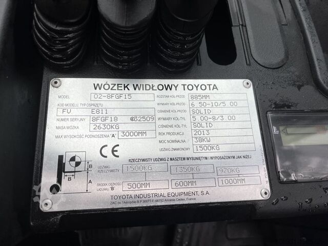Montacargas de GLP Toyota 8FGF15