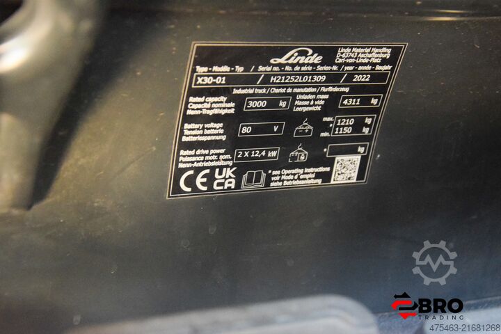 Forklift Linde X30-01 Li ion 5 Hydr. valves