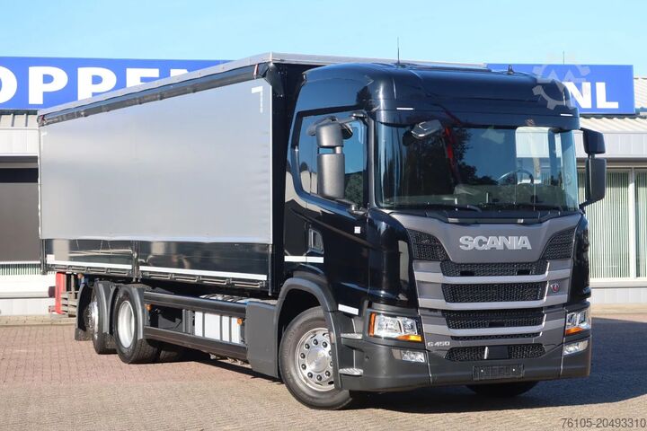 Skjutbar presenning Scania G450 6x2 Huif. Schuifdak