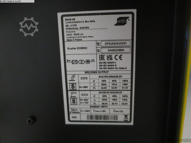 Hegesztési rendszer ESAB Rustler EM 253C