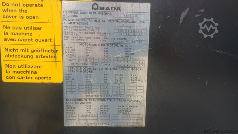 Machining center Amada Aries 255