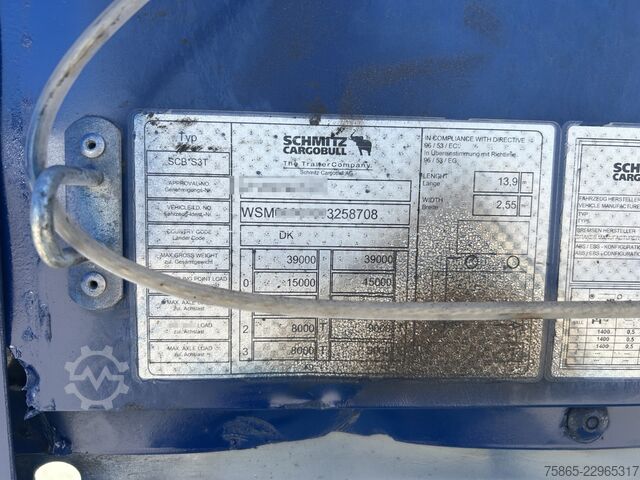 Trailer πλατφόρμας Schmitz Cargobull SCB S3T / Plateau - Flat Bed / Disk Brakes / Sw...