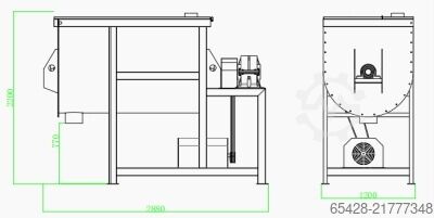 Mescolatore a nastro 2000L SS304 CE Largotec SN-2000L
