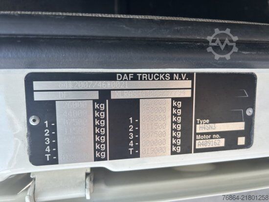 Φορτηγό εναλλασσόμενου αμαξώματος DAF XF 480 FAR BDF EURO 6 LIFTACHSE, RETARDER