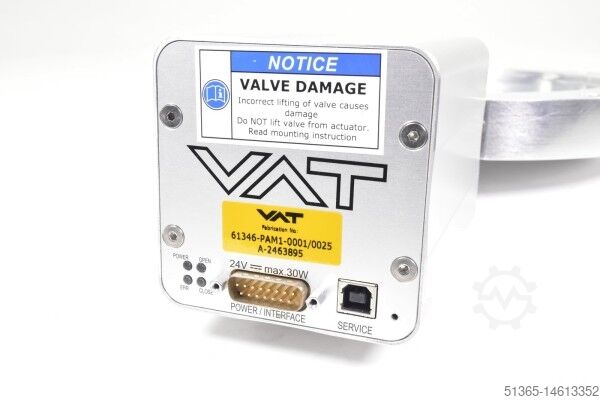 Válvula de mariposa de control con regulador VAT 61346-PAM1-0001