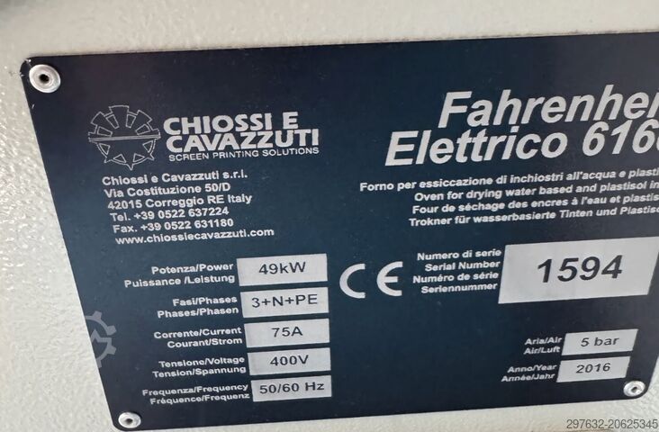 Textieldroger CHIOSSI & CAVAZZUTI Fahrenheit Electric 6160