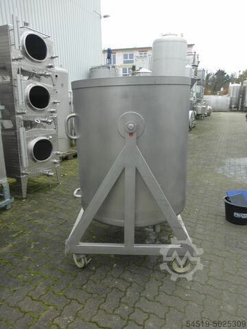 Δοχείο ανατροπής από ανοξείδωτο ατσάλι, 1.000 λίτρων