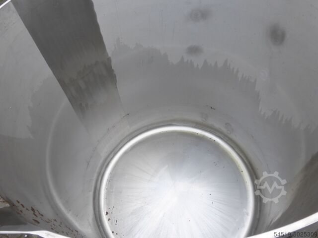 Δοχείο ανατροπής από ανοξείδωτο ατσάλι, 1.000 λίτρων