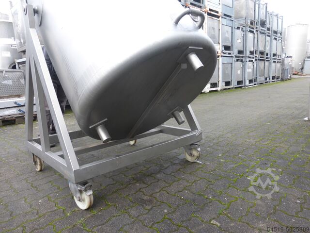 Δοχείο ανατροπής από ανοξείδωτο ατσάλι, 1.000 λίτρων