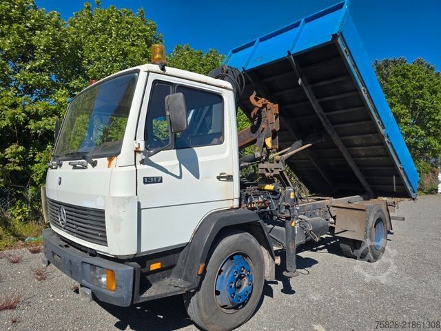 Ανατρεπόμενο φορτηγό MERCEDES-BENZ Ecoliner 1317 / Kipper - Kran Hiab 090