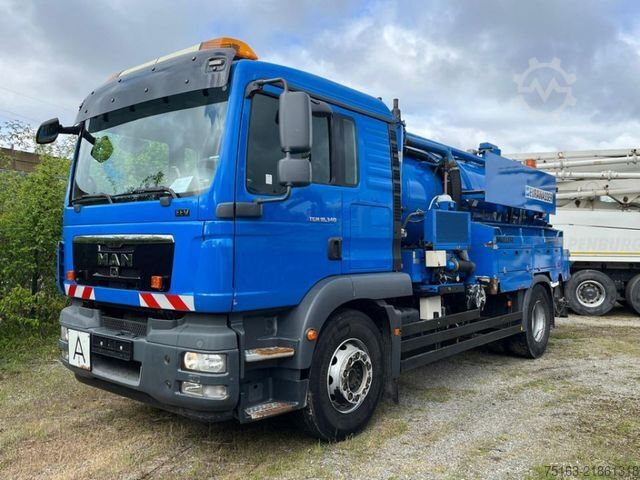 Φορτηγό δεξαμενή κενού MAN TG-M 18.340 4x2  Saug + Spülwagen Müller Vacumas