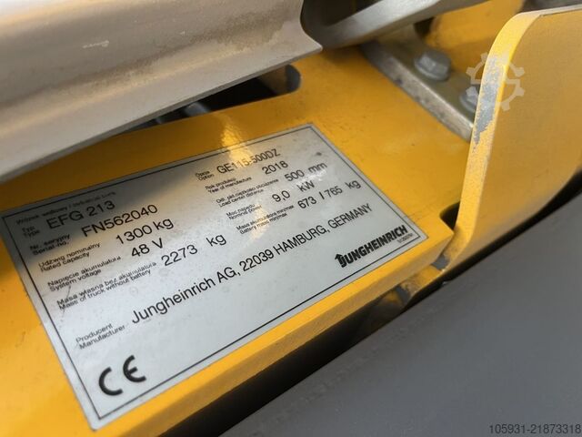 Elektrický 3kolový vysokozdvižný vozík Jungheinrich EFG213