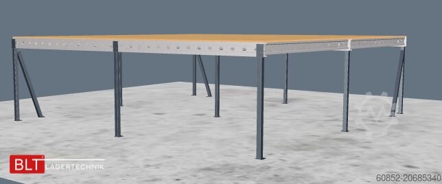 Plattform för lagring 10x10m Lagerbühne , Belastung : 500kg/qm Unterkante: 2,5m , ca. 100qm Systembühne
