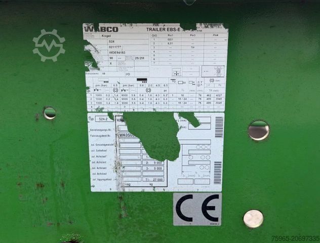 Swap body semitrailer KÖGEL S24-2 BACK SLIDER LIFT AXLE DISC BRAKES 3 PIECES