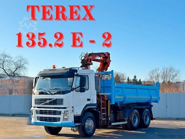 Ανατρεπόμενο φορτηγό VOLVO FM 380 Kipper 5,10 m * ATLAS TEREX 135.2ME-A2