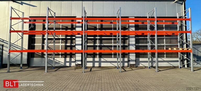 Scaffale industriale ca. 14 lfm. Palettenregale H: 500cm Fachlast: 4500 kg , 60 Palettenplätze