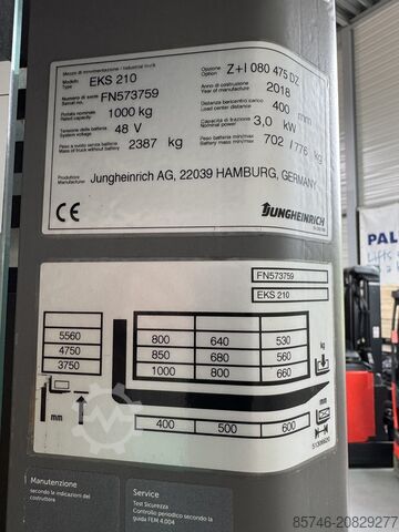 EKS 210 - Wire Guidance!! PSA!! DOUBLE steering!! Triplex FFL JUNGHEINRICH EKS 210 - Wire Guidance !! PSA !! DOUBLE steering !! Triplex FFL