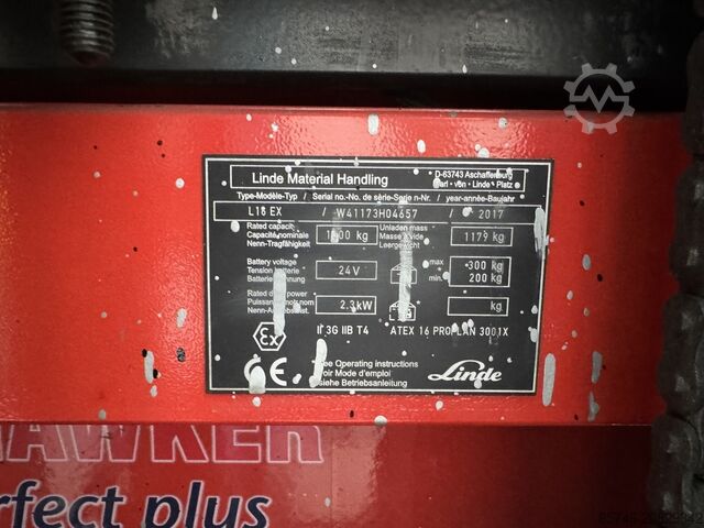 L 16 * DEMO !! Atex Proplan EX 3G / Ζώνη 2 * Triplex FFL !! ΝΕΑ μπαταρία !! LINDE L 16 * DEMO !! Atex Proplan EX 3G / Zone 2 * Triplex FFL !! NEW battery !!