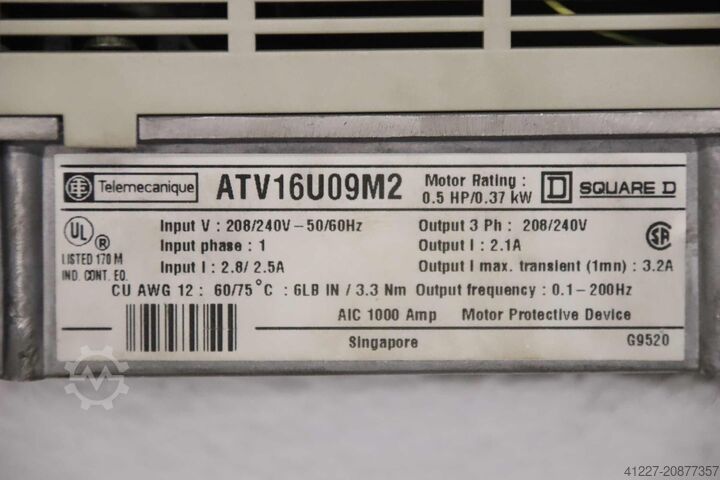 Frequency converter 0.37 kW Telemecanique Altivar 16 ATV16U09M2