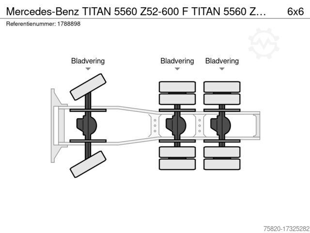 Carga pesada Mercedes-Benz TITAN 5560  Z52-600 F TITAN 5560  Z52-600 F 6X6...
