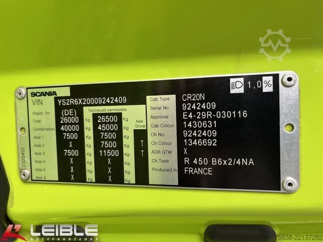 Camião basculante SCANIA R 450B6x2/4NA*AK 16NT*Telekop*322TKM*Retarder*