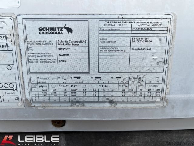 Nyitott ponyvás félpótkocsi SCHMITZ CARGOBULL SCS 24*Varios Mega Tautliner*Hubdach*