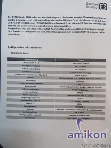 Imprimantă 3d German RepRap X1000