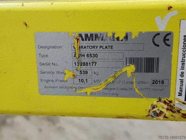 Inne AMMANN APH 6530 Rüttelplatte / 539kg / 2018 / Diesel