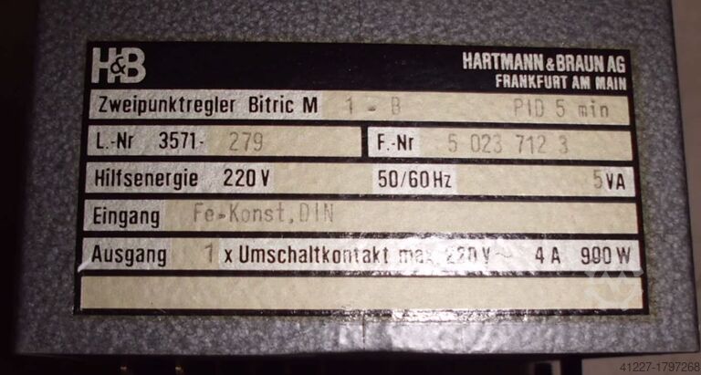 Sıcaklık kontrolörü Hartmann Braun Bitric M1-B