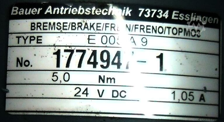 Tandwielmotor 0,37 kW 41 tpm BAUER BK10-71V