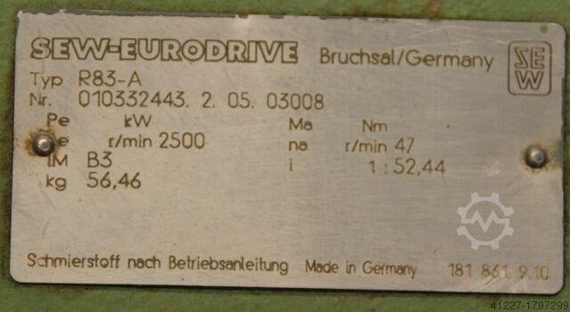 Motorredutor de corrente contínua Winkelmann SEW GNReaFZ 160.12/3/2