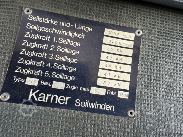 Vrachtwagen met bakwagen MAN 17.232 4x4 KRAN SEILWINDE Kran und LKW