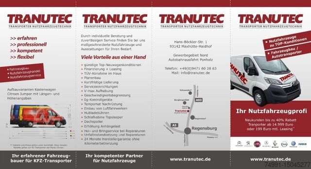 Schuifzeil bestelwagen PEUGEOT Boxer L4 Pritsche mit Plane Schlafkabine HDi 165