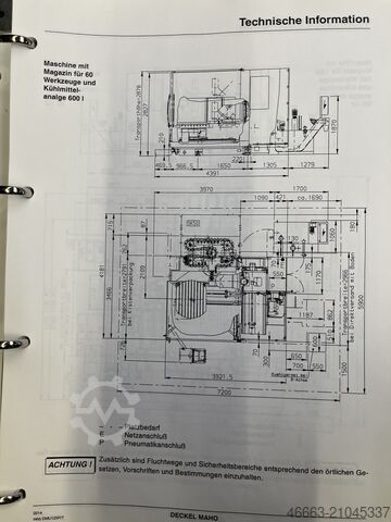 5 αξονικό CNC καθολικό κέντρο κατεργασίας DMU 125 P hi-dyn