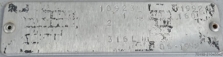 Κωνικό φαρμακευτικό δοχείο 800 λίτρων από ανοξείδωτο ατσάλι V4A  9730