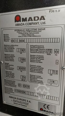Hydraulische guillotineschaar AMADA GS II 630