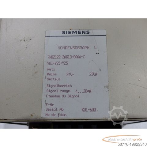 Component Siemens 7ND2122-2AG10-0AA6-Z Kompensograph L