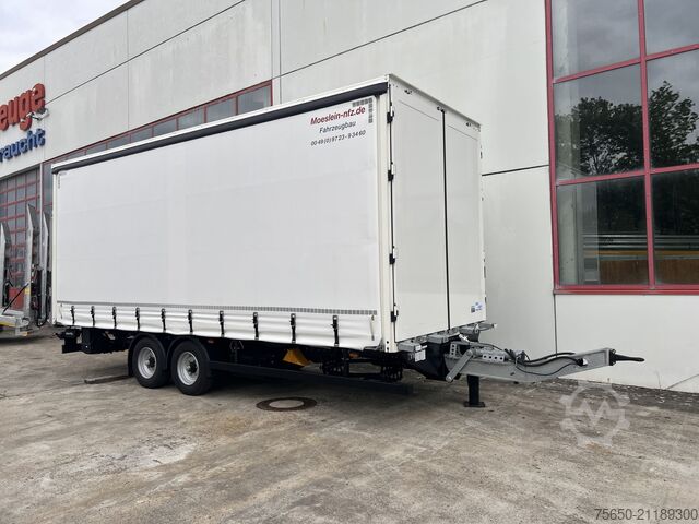 Otevřený přívěs s plachtou Möslein TPS 105 D-L  Planenanhänger, Ladebordwand + Durchladbar neuwertig