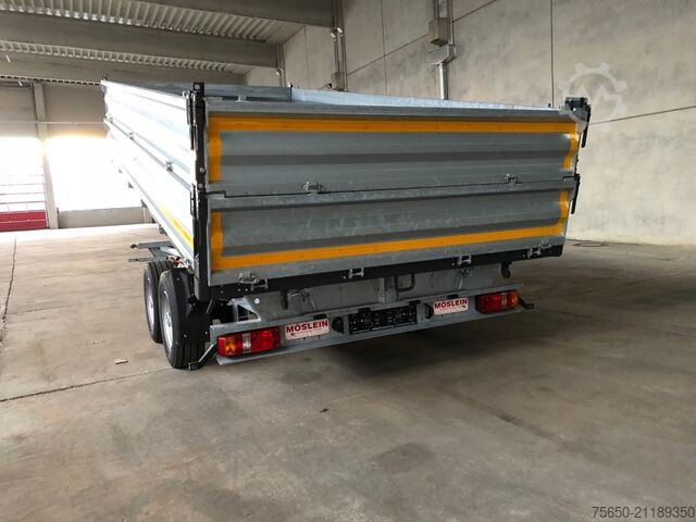Tipper trailer Möslein TTD11- BA Verzinkt  neuer Tandem 3- Seitenkipper Tiefladermit Bordwand- Aufsatz-- Neufahrzeug --