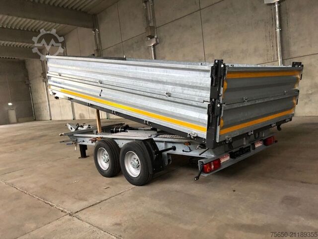 Tipper trailer Möslein TTD13- BA Verzinkt  13 t Tandem Kipper Tiefladermit Bordwand- Aufsatz-- Neufahrzeug --