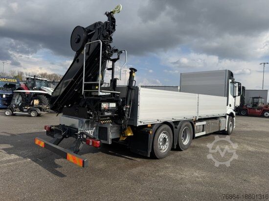 Camion cu platformă MERCEDES-BENZ ACTROS 2653, RETARDER, PRITSCHE, HIAB HIPRO 232 ES5