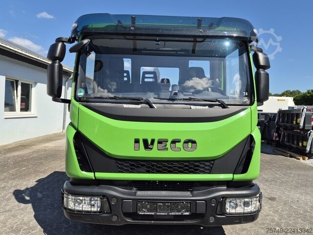 Kampós konténerszállító teherautó iveco EuroCargo 120-220L Abrollkipper HIAB Multilift
