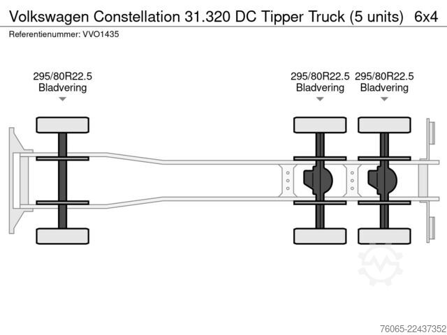 Kipper VW Constellation 31.320 DC Tipper Truck (5 units)