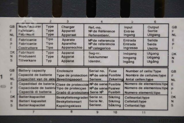 Lader voor vorkheftruck 24 V/65 A Jungheinrich E230 G 24/65 B-ET