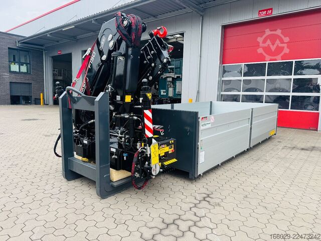 Návěs s výměnnou nástavbou  Abrollcontainer Container 6,5 m Kran  Fassi F150