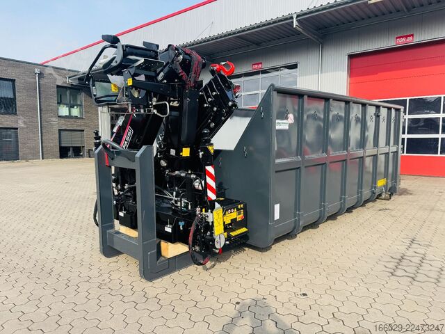 Návěs s výměnnou nástavbou  Abrollcontainer Container 6,5 m Kran  Fassi F150